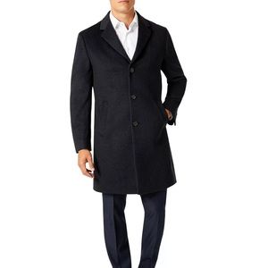 NWT! REACTION Kenneth Cole Men’s Single Breasted Classic Overcoat